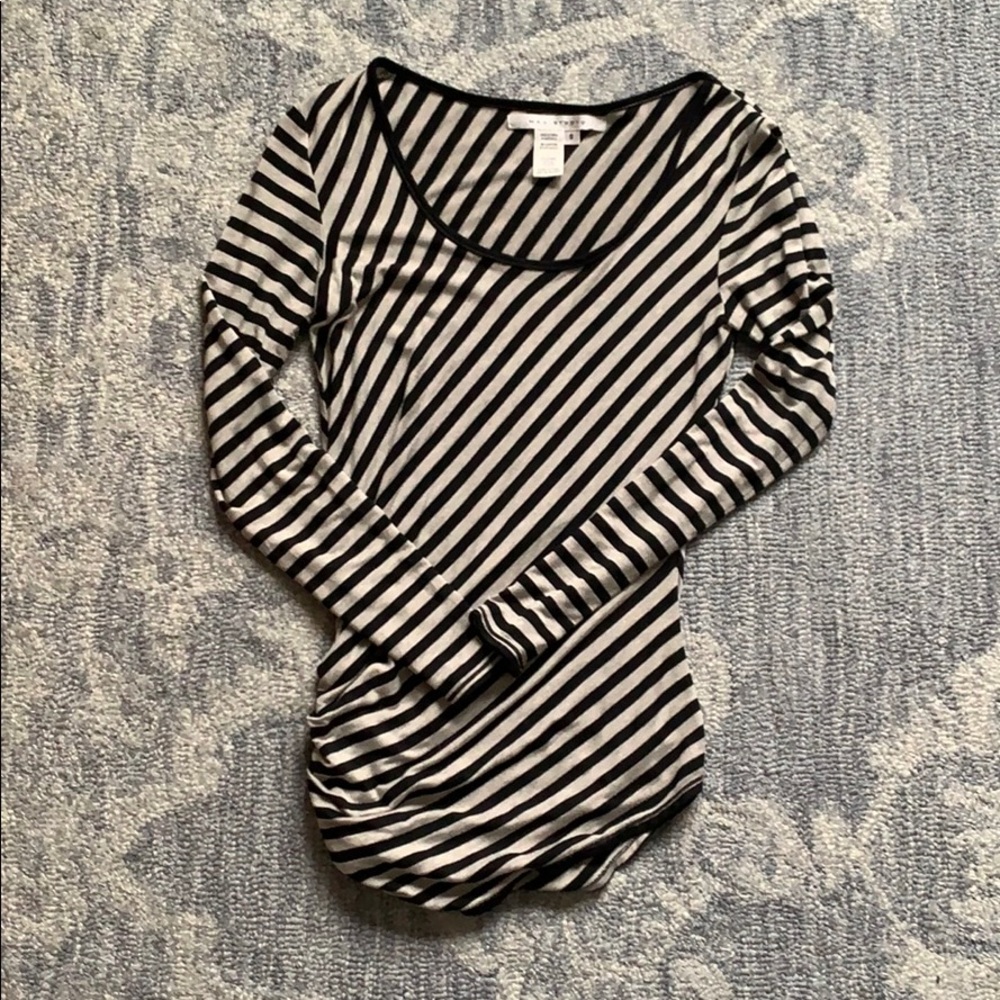 Max Studio scoop neck striped top
